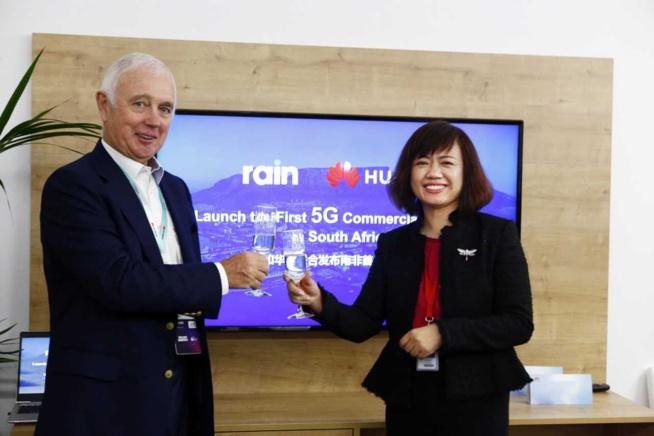 Rain et Huawei lancent le premier réseau commercial 5G en Afrique du Sud