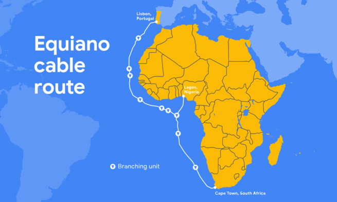 Google Cloud va construire un nouveau câble sous-marin reliant l'Afrique du Sud, le Nigeria et le Portugal