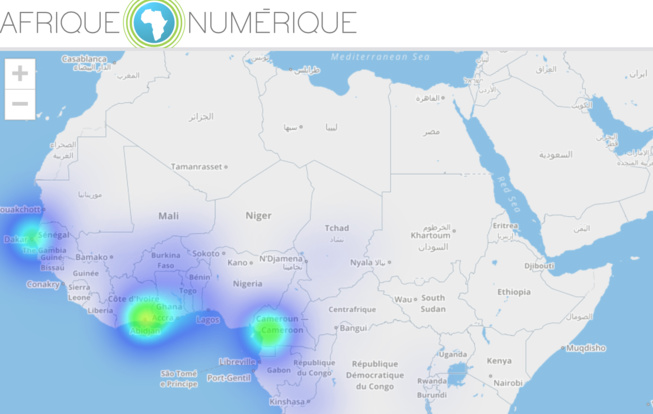 Les start-up africaines sur une carte Les start-up africaines sur une carte