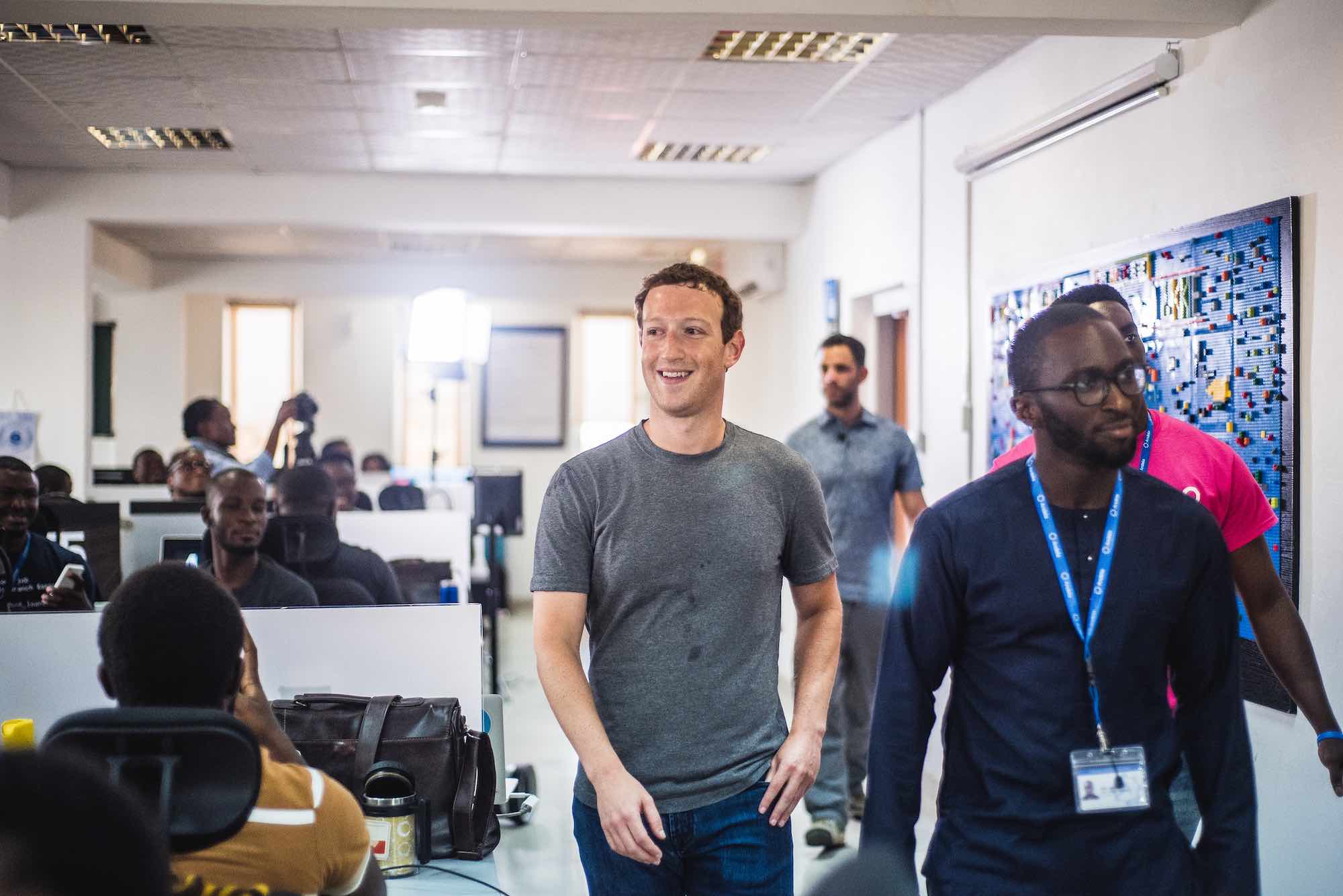 Le patron de Facebook Mark Zuckerberg en visite au Nigeria