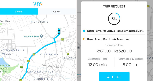 Ile Maurice: Une nouvelle application de taxi à la demande baptisée Yugo