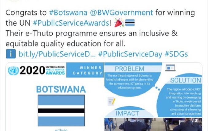 Botswana : Une initiative d'e-learning récompensée par l'ONU
