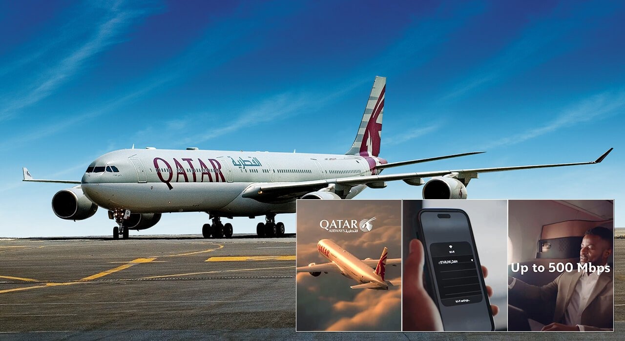 Qatar Airways va introduire le Wi-Fi de Starlink à bord de ses avions